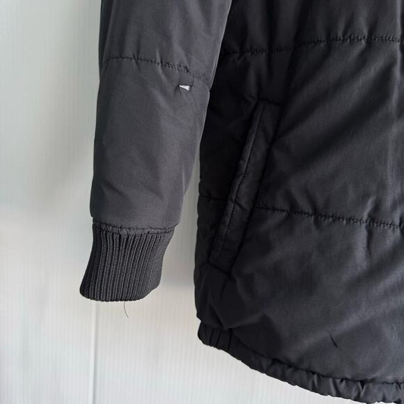 Timberland youth large 14-16 black hooded quilted winter coat kids lined - Picture 2 of 8